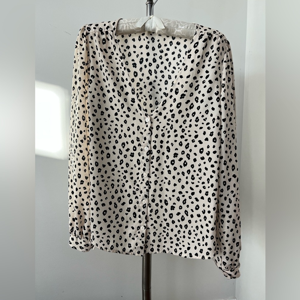 Beautiful leopard print blouse. Lush.